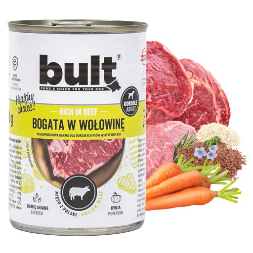 BULT Mokré krmivo pre psov Hovädzie mäso 800g