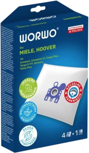 Vrecká do vysávača Worwo HMB03K, 4 kusy