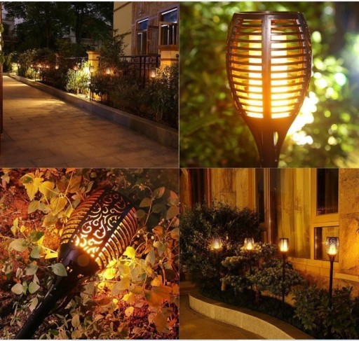 SLNEČNÁ LAMPA LED OHŇAŽNÁ LAMPA S EFEKTOM PLAMEŇA