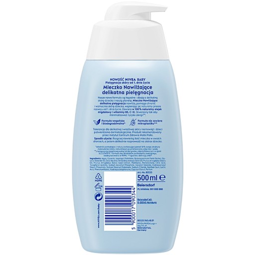 NIVEA BABY hydratačné TELOVÉ MLIEKO PRE DETI od 1 dňa veku