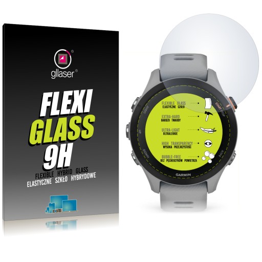 Hybridné sklo Glaser FlexiGlass 9H pre Garmin Forerunner 255s / nerozbije sa