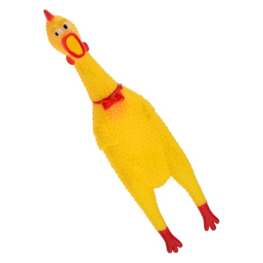 Gumová hračka KURAČKA pre psov, pískacia, 16 cm