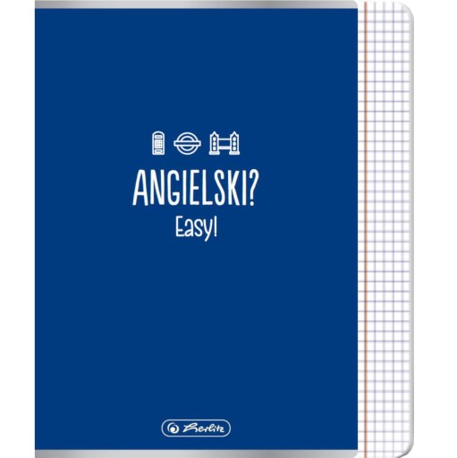 Zápisník z angličtiny A5 s mriežkou, hárok Herlitz, 60 listov