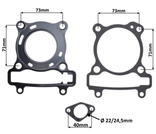 YAMAHA X-MAX X-CITY 125 2006-2013 tesnenia hlavy valcov piestu 52,00 mm