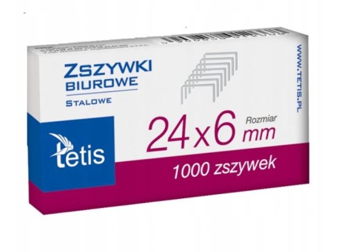 TETIS KANCELÁRSKE SPOJKY 24/6mm GZ101-A 1000 KS OCEL