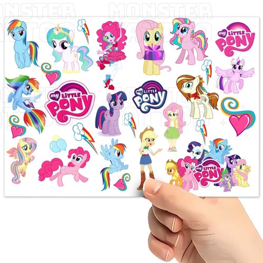 UMÝVAJÚCE DOČASNÉ TETOVANIE PRE DETI MY LITTLE PONY ORIGINÁLNE DIZAJNY