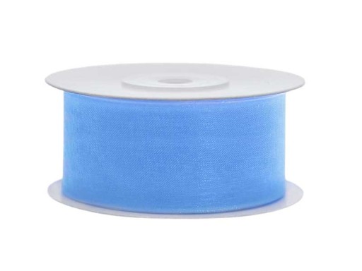 ORGANZA ŠIFÓNOVÁ STUHA 3,8cm/25m MODRÁ