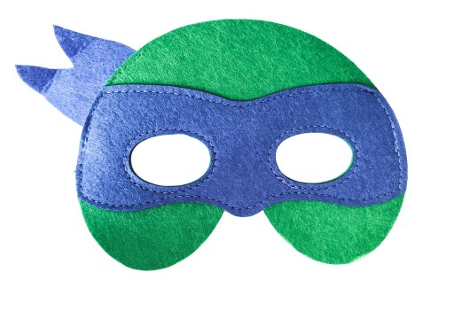 PLSTENÁ MASKA NINJA KORYTNAČKY LEONARDO KARNEVAL