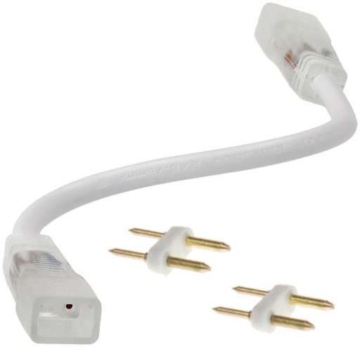 Dlhý konektor pre LED pásik 230V 12W + vidlice