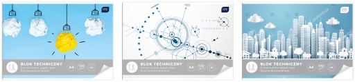 Technický blok A4 biely Interprint 10 listov VZOR 3