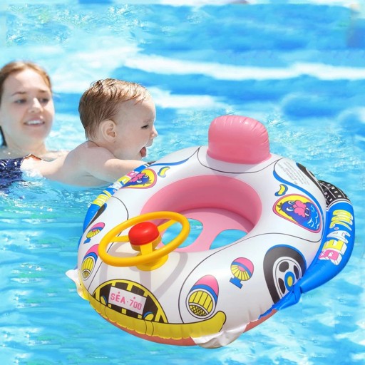 V3 NAFUKOVACÍ PONTOO S VOLANTAMI PRE DETI PLÁVANIE RUŽOVÉ