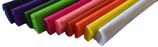DEKORATÍVNY Papier hodvábny, krčený, 50x200 CM MIX, 10 ks.