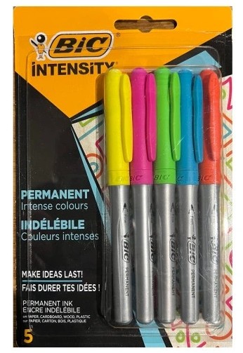 Bic Marking Intenzívny permanentný fix, 5 farieb