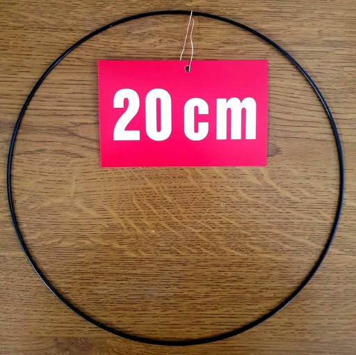 ČIERNY prsteň/ráfik na lapače snov a makramé, 20 cm
