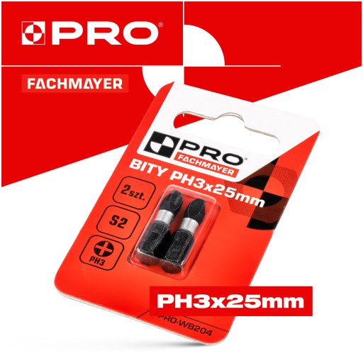 NÁRAZOVÉ HROTY NÁRAZOVÝ BIT SILNÝ SKRUTKOVACÍ BIT PH3 25 MM