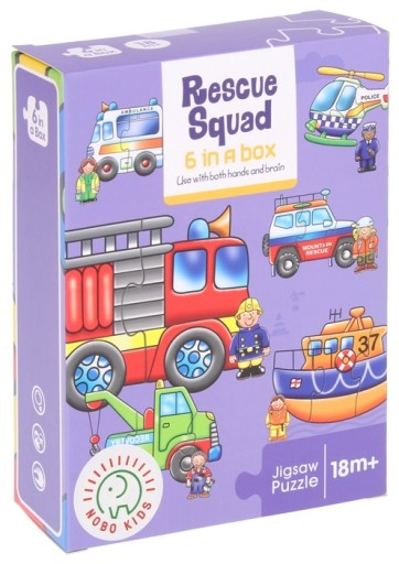 Puzzle Baby Pohotovostné vozidlá Hasičský zbor Vrtuľník Sanitka Odťahové vozidlo