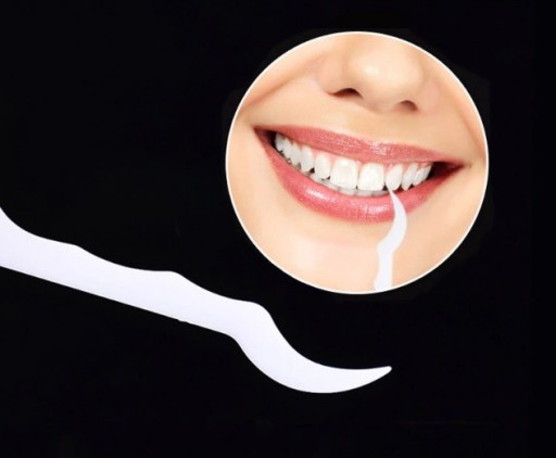 DENT FLOSS TOOTPIKS SO ZÁVITOU ZUBNÁ NITE NA ČISTENIE ZUBOV 50 ks