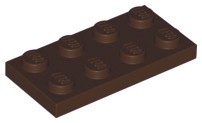 LEGO 3020 TANIER 2x4 tmavohnedá NOVINKA (15g) 12 ks