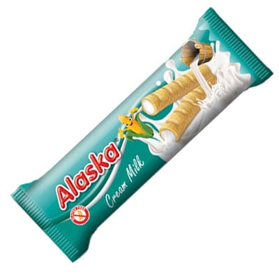 Aljašské kukuričné rolky plnené mliečnym krémom
