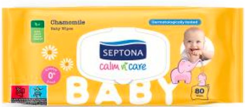 SEPTON BABY vlhčené obrúsky s harmančekom x80