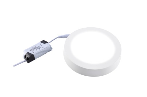 Stropný, prisadený kruhový LED panel, 6W, neutrálna farba