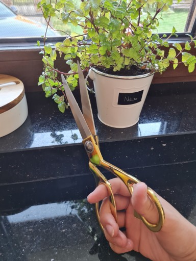 NOŽNICE KRAJČÍRSKE OCELOVÉ ZLATÁ PEVNÉ 20CM