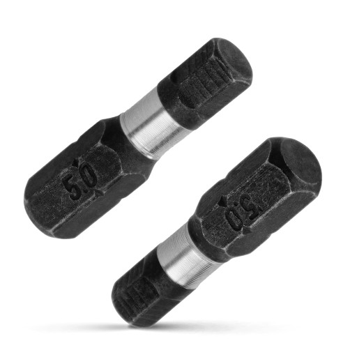 Nárazový bit HEX5 Nárazové bity 25mm | Nárazový bit pre skrutkovač 2 ks.