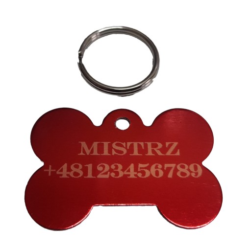Identifikačný štítok pre veľkého psa, kosť