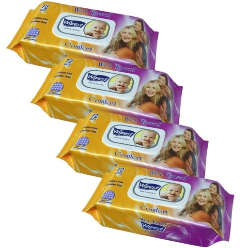 WIPEST Healthy COMFORT Vlhčené obrúsky pre deti, klip 4x, 72 ks