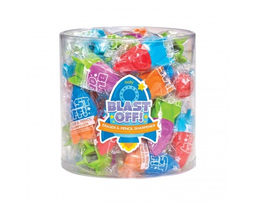 Eraser + Sharpener 2v1 ROCKETS Ooly Extendable Colorful 1ks