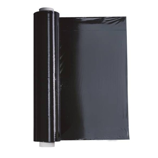 ČIERNA STRETCH FÓLIA 1,5KG NA TENKOM RUKÁV VEĽA FÓLIE
