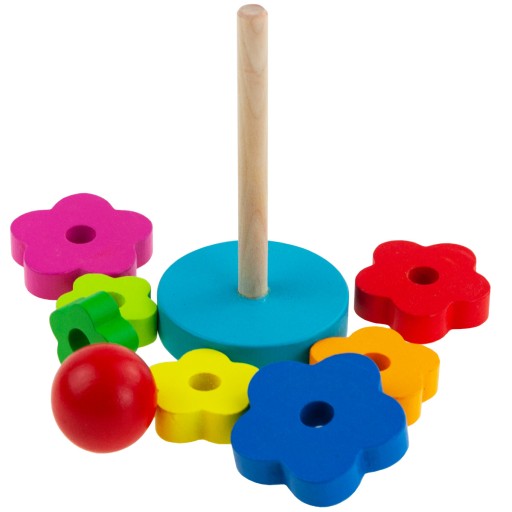 PYRAMÍDOVÝ TRIEDAČ Montessori VEŽOVÉ DREVENÉ BLOKY