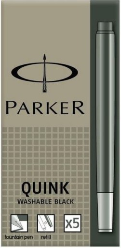 Umývateľné kazety s čiernym atramentom, 5 ks. Parker