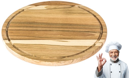 DREVENÁ KUCHYŇSKÁ DOSKA S DRÁŽKOU, 30 CM, IMPREGNOVANÁ!