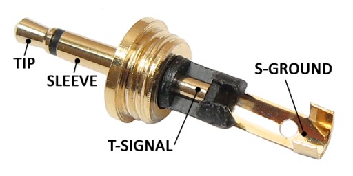 JACK konektor 2,5 mm 2P TS mono HQ CHROME VITALCO