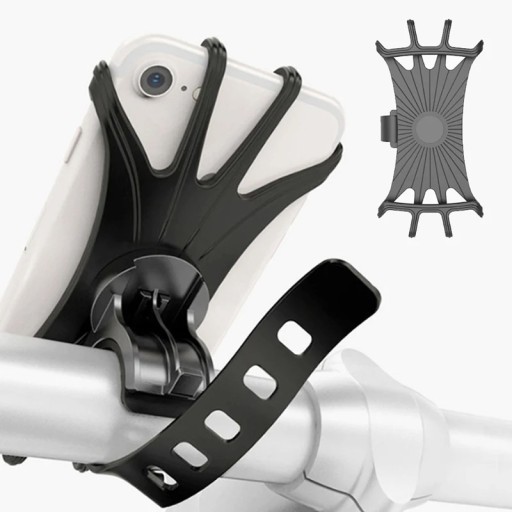 GUMOVÝ DRŽIAK NA TELEFÓN, SMARTFÓN, BICYKEL, MOTOR SKÚTRE, OTOČNÝ O 360°