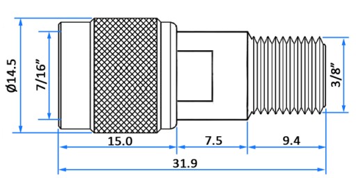 RF anténny adaptér F/gn-TNC/wt 50Ohm