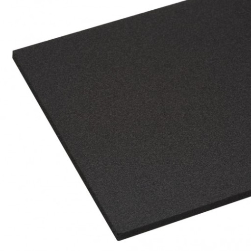 ABS čierny molet 500x500 2 mm materiál dosky farba