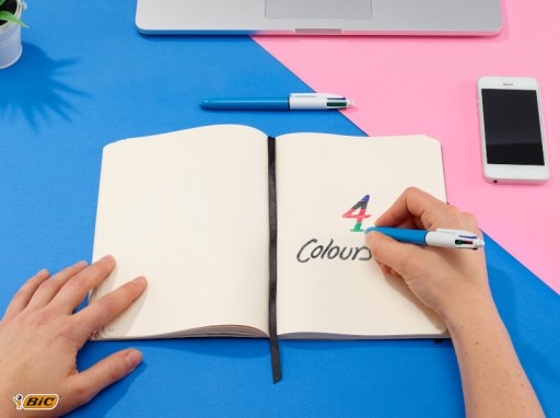BIC 4COLORS FUN PASTEL AUTOMATIC GALLPEN 4 FARBY ŠKOLA 4V1 RUŽOVÁ