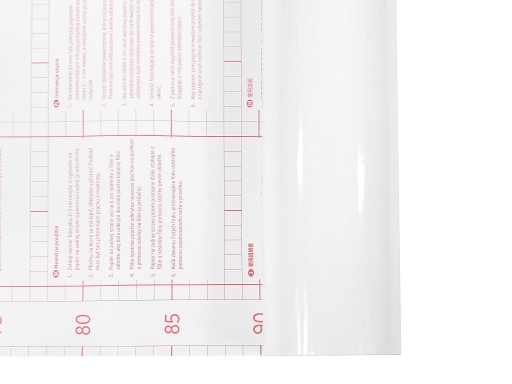 Biela lesklá dyha PVC nálepka na nábytkové skrine