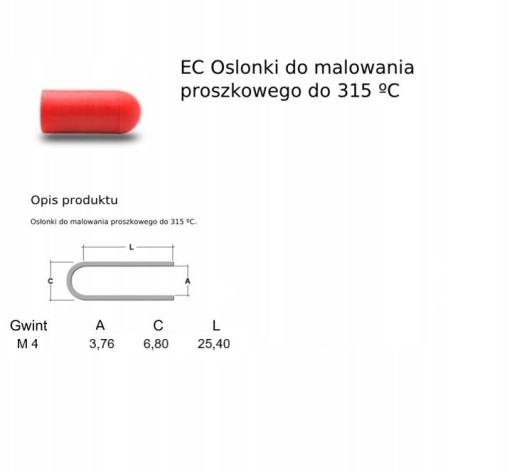 Silikónový kryt M 4, dĺžka 25,40 mm - 50 ks.