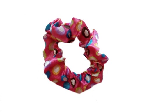 SCRUNCHIE VLASOVÁ GUMA S POĽSKÝMI BODKAMI