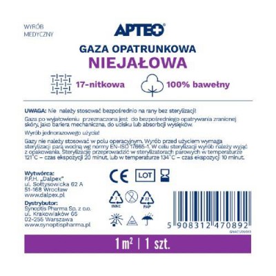 APTEO Nesterilná gáza 1 m2, 1 kus