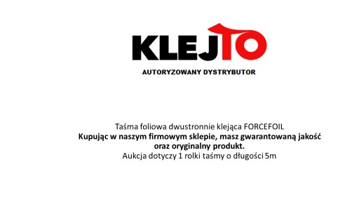 Obojstranná lepiaca fóliová páska 5/5m FORCEFOIL