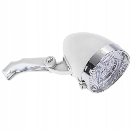 BIELA LED RETRO BICYKLE LAMPA + BATÉRIE