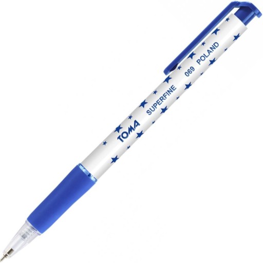 TOMA SUPERFINE 069 AUTOMATICKÉ GULIČKOVÉ PERO S HVIEZDAMI MODRÁ
