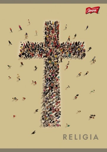 Zápisník A5 60k RELIGION tieňovaný Unipap