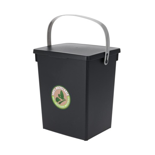 Odpadkový kôš s vekom antracitový 5,5 l Eco Eco do kancelárskej kúpeľne