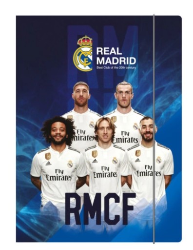 Leporelo s gumičkou A4 Astra REAL MADRID školská škola