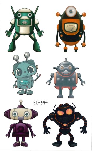 Umývateľné tetovanie pre deti ROBOTS EC344